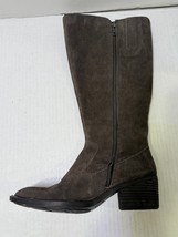 Born Women&#39;s Basil Distressed Suede Wide Calf Tall Boot Grey 7.5M - $44.54