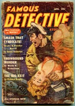 Famous Detective Stories Pulp April 1954- Snowbound Murder G - £59.55 GBP