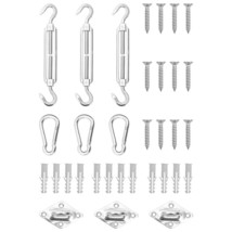 vidaXL Sunshade Sail Accessory Silver Stainless Steel Standard - $60.89