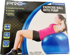 PRO Strength Exercise Ball With Pump 24- Inch Diameter Toning Core Portable - £8.19 GBP