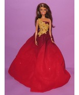 Barbie Holiday 2016 Neysa Brunette Red Gown Model Muse Doll Peace Hope Love - £19.95 GBP