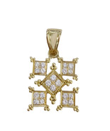 18k Yellow Gold Pendant with Diamonds  - $650.00