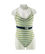 AERIE Swimsuit Multicolor Belted Striped Soft Cup 1 Piece Womens Size XL - £9.26 GBP
