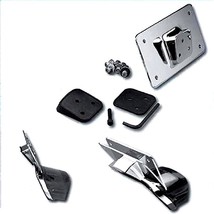 Harley Lay Down License Plate Tag Bracket Chrome Big Twin &amp; Sportster 75&amp;Up - £31.34 GBP
