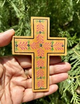 1 Pc Wood CROSS Pendant Jesus Christ Wooden Locket Handmade 10 cm handpa... - £13.95 GBP