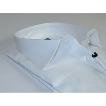 Men 100% Cotton Shirt Manschett Quesste Turkey Slim Fit 6040-01 White Pin dot image 6