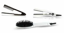 Neo Choice Hair Styling Set w/ Ionic Hot Brush, Hair Straightener &amp; Easy... - £70.76 GBP