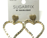 SUGARFIX by Baublebar Silver &amp; Gold Drop Heart Earrings NEW - $9.90