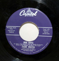 Frank Sinatra High Hopes + All My Tomorrows ~ 1959 Capitol F4214 ~ Jazz 45 RPM - £7.98 GBP