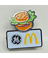 Mcdonalds GE General Electric Burger on a Spring Lapel Pin Collectible - $12.56 CAD
