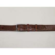 Men's Belt By PICCODER Turkey Genuine Leather Embossed Crocodile 8100 Tan image 2