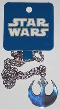 Star Wars Rebel Die-Cut Silver Toned Logo Metal Necklace Pendant NEW UNUSED - $18.31