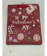 Pack of 6 CVS Red Happy Valentines Day Flower Gift Bags Paper Bags Red Tie - $226.93 MXN