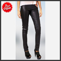 Women&#39;s Leather Pants Genuine Lambskin Leather Party Skinny Legging Trou... - $160.80 CAD