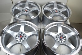 New DDR 18x8 Fuzion 5x100/114.3 Silver Polished Lip 18" Wheels Rims (Set... - $839.00