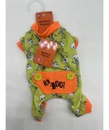Skeleton pajama￼ Boo Halloween Dog Cat￼￼ Pet Central X-Small Lime Trick ... - $5.75