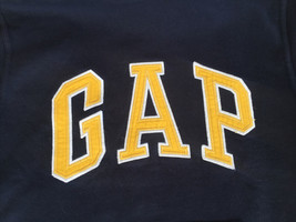 Gap Kids Blue Hooded Sweatshirt Hoodie Fleece Sewn On Spell Out XXL 14-16 Years - $12.00