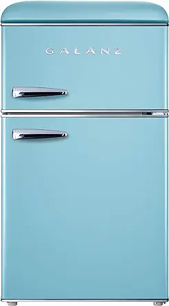 Galanz Retro Compact Refrigerator with Freezer, Mini Fridge with Dual Do... - £381.93 GBP
