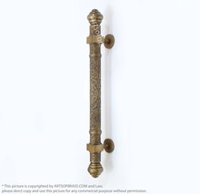 Solid Brass Vintage Door Handle Pull Victorian Classic Detailed Design -... - £125.69 GBP+