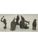 Vintage Blackinton Pewter Clowns Set of 5 Knick Knack Display Collectables - £19.66 GBP