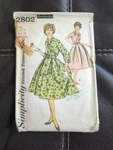 Vintage 1950&#39;s Simplicity 2802 Women&#39;s Classic Slenderette Size 16 Neatly Cut - £8.24 GBP