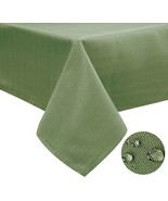 Tektrum 70&quot;X70&quot; Square Herringbone Textured Tablecloth - Waterproof (Green) - £18.76 GBP