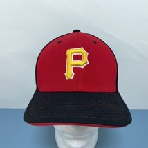 L-XL Stretch Fit Pacific Headwear Pittsburgh Pirates #28 Red Black Baseball Hat - £7.44 GBP