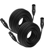 XLR Cables 75 ft 2 Pack Premium Balanced Microphone Cable with 3 Pin XLR... - $167.01