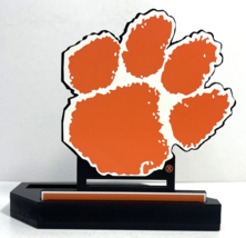 &quot;CLEMSON TIGERS&quot; LICENSED SHELIA&#39;S NCAA FOOTBALL WOOD PLAQUE/SIGN - £19.66 GBP