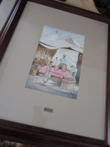 Mauricio Turu Watercolor On Cotton Paper Profesionally Framed -STREET MARKET- - £473.08 GBP