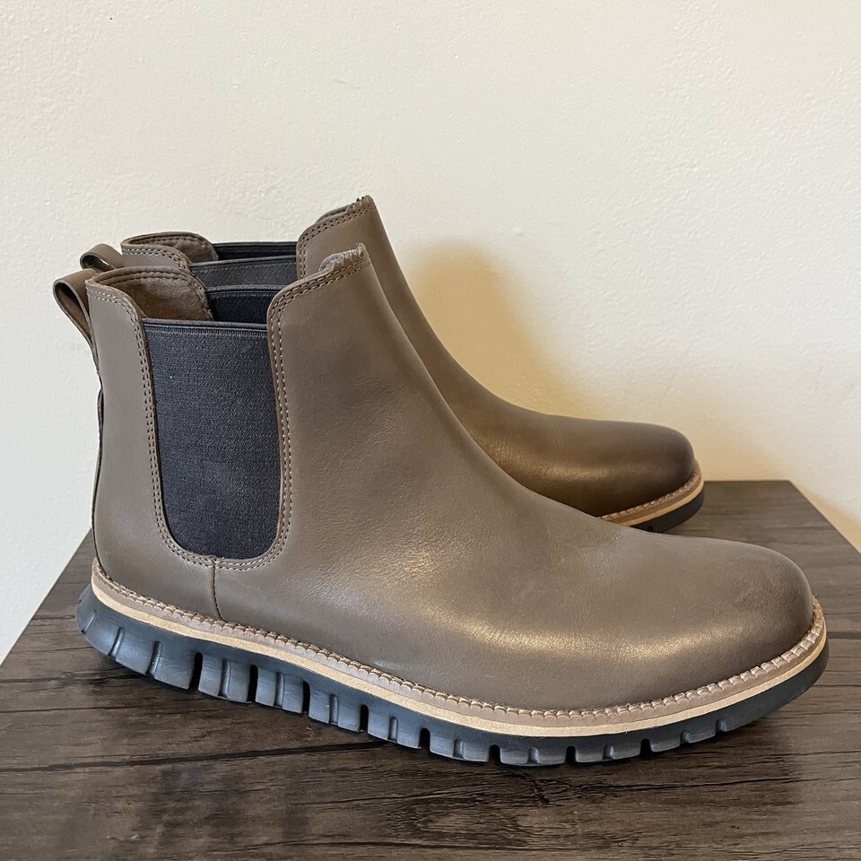Cole Haan Mens Zerogrand Chelsea Waterproof Boot Morel Men’s Size 8.5 - $94.99