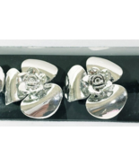 Silvertone Rose Napkin Rings 2.25&quot; Galt Int Set of 4 Rings NWT - €12,88 EUR