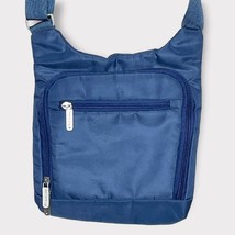 TRAVELON slate blue nylon crossbody travel bag - £19.33 GBP