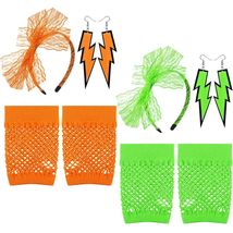 Maiteenly 80s Costume Accessories Set Lace Headband Neon Earrings Gloves - $62.50 MXN Maiteenly 80s Costume Accessories Set Lace Headband Neon Earrings Gloves - $62.50 MXN