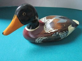 Decorative Craft Duck Decoy Handcrafted In The Usa Multicolor 5 X 10&quot; - £35.61 GBP