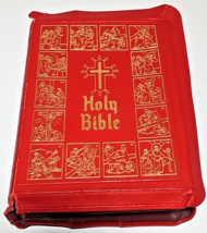 Vintage 1950s HOLY BIBLE Illustrated by Celebrated Old Masters Gold leaf - £31.49 GBP