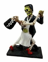 Ebros Wedding Foxtrot Dance Skeleton Frankenstein Skull Bride And Groom ... - £30.36 GBP