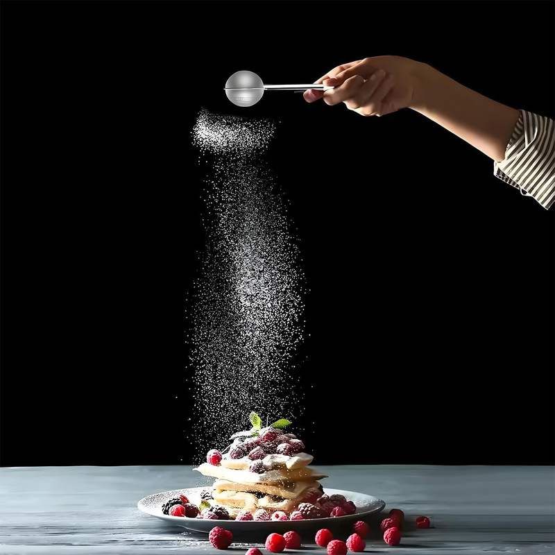 Powdered Sugar Shaker Duster Flour Sifter, Stainless Steel Fine Mesh Sifter and  Item image 4