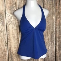 Jaclyn Smith Tankini Swimsuit Top ~ Sz 10 ~ Blue ~ Tie Halter - £10.80 GBP