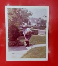 Snapshot Polaroid Jack the Mailman after Dog bites his leg Hartford,Ct. 1973 - £25.24 GBP