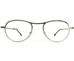 Vintage la Eyeworks Eyeglasses Frames SLICK 405 Shiny Silver Round 45-20-125 - £51.34 GBP