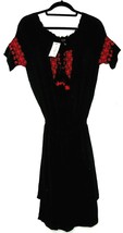 Buffalo David Bitton Boho Embroidered Dress Off On Shoulder Tiered Skirt XS NWT - £15.36 GBP