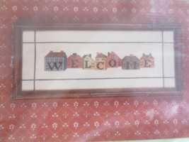 1984 Pat Harper Designs Little House Welcome Cross Stitch Kit - 10&quot; X 4&quot; Frame - £7.86 GBP