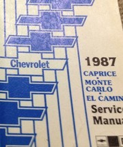 1987 Chevy Caprice Monte Carlo El Camino Réparation Service Atelier Manuel Neuf - £117.32 GBP