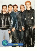 Lance Bass JC Chasez Nsync teen magazine pinup clippings 90&#39;s leather pants - $1.50
