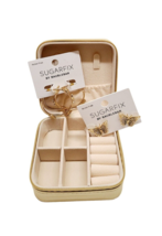 Sugarfix by Baublebar Earrings 2 Pair Gold Butterfly Travel Jewelry Box Gift - £11.68 GBP