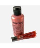 Philosophy Peppermint Bark Shower Gel 4 oz and Lip Shine Gloss Set .5oz New - €58,27 EUR