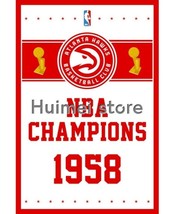 Atlanta Hawks Flag 3x5ft Banner Polyester basketball World Champions haw... - $20.00