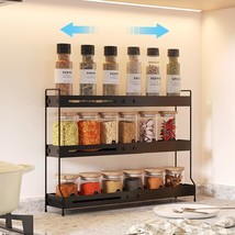 Expandable Spice Rack Organizer For Cabinet, 3 Tier Adjustable Kitchen Counter S - $50.99