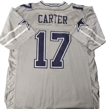 Vtg Dallas Cowboys Jersey L Quincy Carter #17 NFL Football Reebok Gray / Silver - $35.06